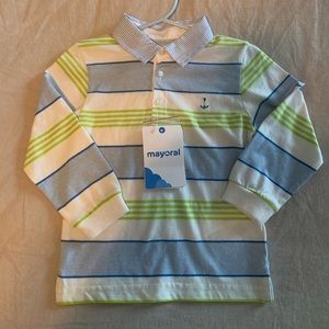 NWT Mayoral Long Sleeve Collared Shirt Nautical